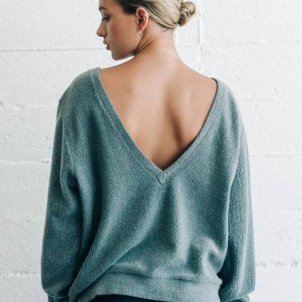 Joah Brown Get It Pullover in Evergreen Sherpa